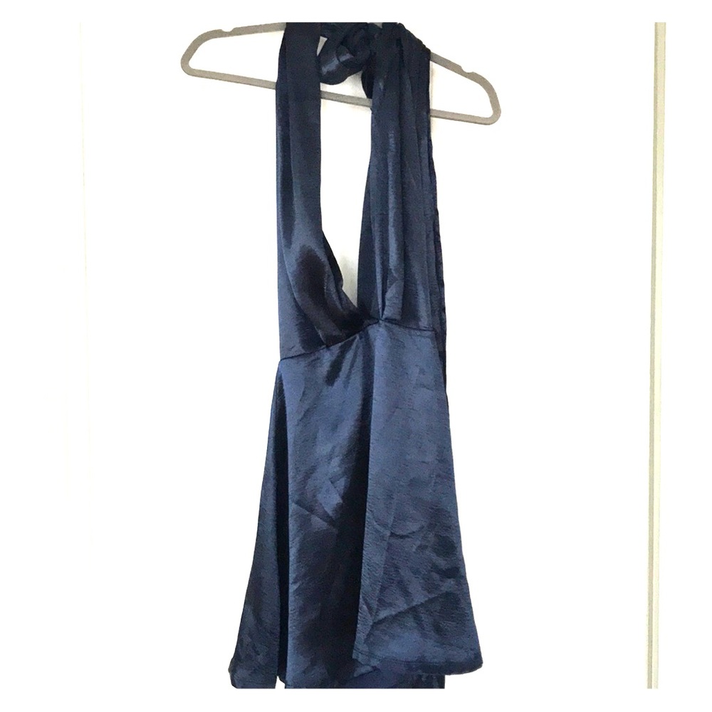 Dark blue multi-wear wrap dress